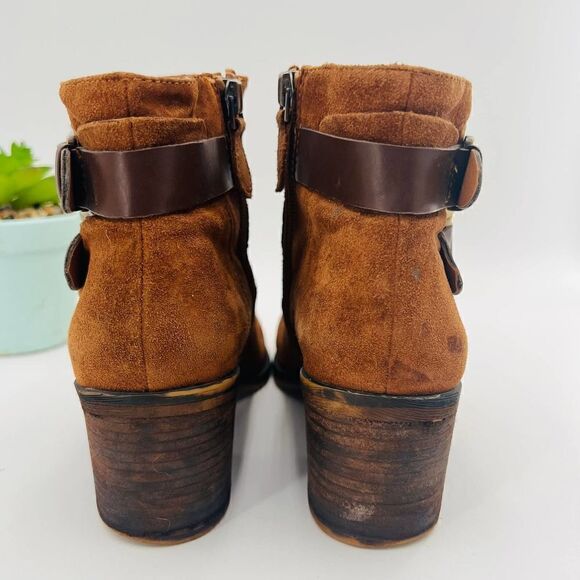 Franco Sarto Women's Linden Block Heel Brown Bootie Size 7 - Picture 11 of 12